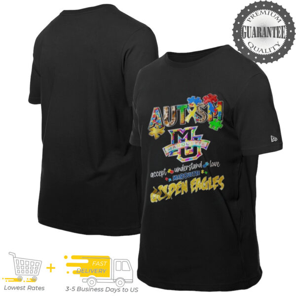 Autism Accept Understand Love Marquette Golden Eagles Shirt