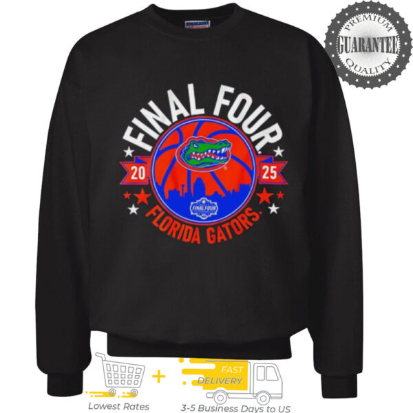 Final Four Florida Gators Basketball 2025 skyline shirt