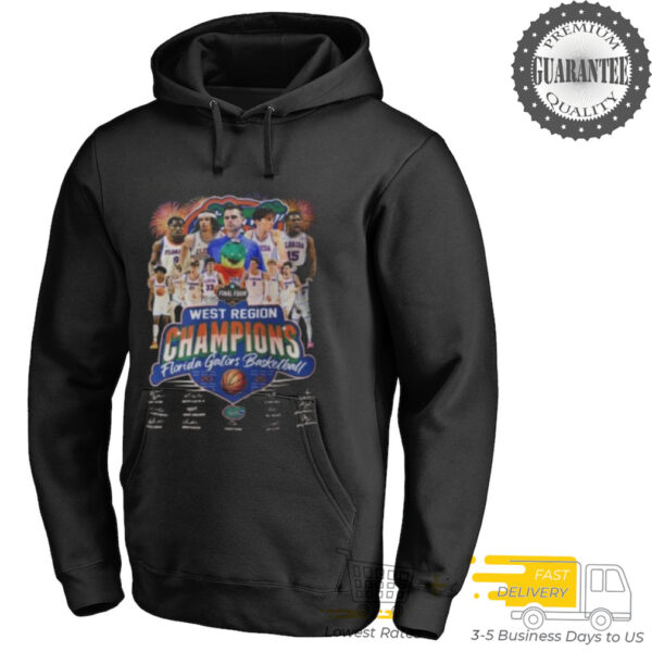 Florida Gators West Region Champions Basketball 2025 Signature Shirt